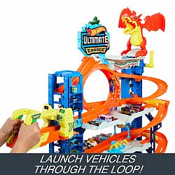 Hot Wheels City Ultimate Garage Playset with 2 Die-Cast Cars