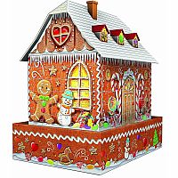 Gingerbread House - Night Edition (216 pc 3D puzzle)