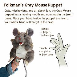 Gray Mouse Puppet 