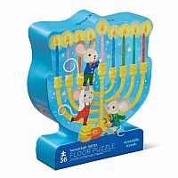 Hanukkah Lights Floor Puzzle 36pc