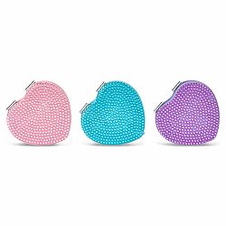 Heart Rhinestone Compact Mirror