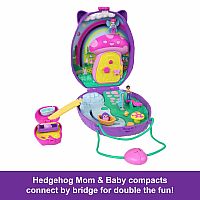 Polly Pocket Hedgehog Mom and Baby Purse
