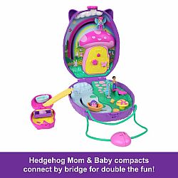 Polly Pocket Hedgehog Mom and Baby Purse
