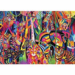 Jeweled Jungle - 500 Pc Puzzle Large Format