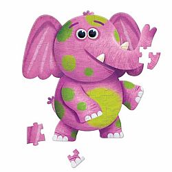 Jumbo Shaped Elephant Floor Puzzle 48pc