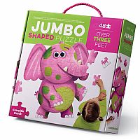Jumbo Shaped Elephant Floor Puzzle 48pc