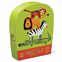 Mini Puzzle Jungle Friends 12pc