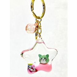 Kitty Star Floaty Key Charm