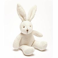 Knitted White Bunny Rattle