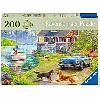 Summer Lake House (200 Piece XL Puzzle)