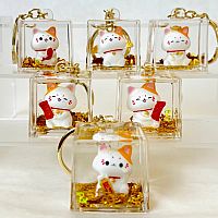 Lucky Cat Floaty Key Charm