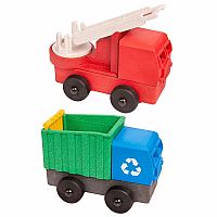 Fire & Recycling Truck 2 Pack
