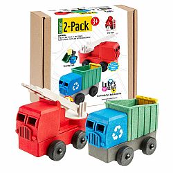 Fire & Recycling Truck 2 Pack