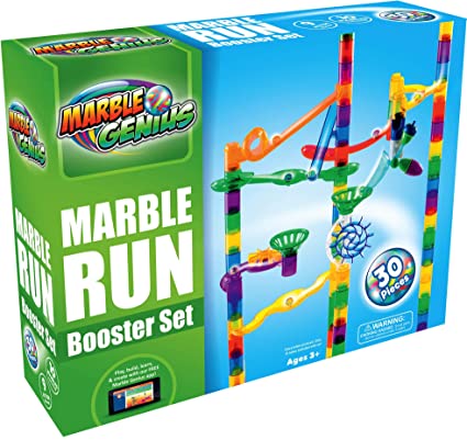 Marble Genius Booster Set Add-On Set - 20 Marbulous Marble Run Toy Pieces 