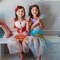 Mermaid Dress Set Lilac w Headband Size 5-6
