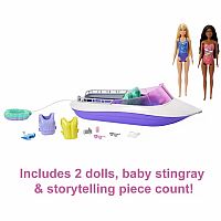 Barbie Mermaid Power Deluxe Speed Boat Set