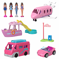 Mini BarbieLand Vehicles and Dolls Set