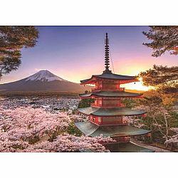 Mount Fuji Cherry Blossom View - 1000 Piece Puzzle