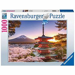 Mount Fuji Cherry Blossom View - 1000 Piece Puzzle