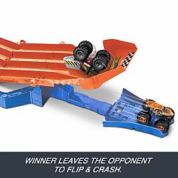 Hot Wheels Monster Trucks Racedown Destruction Track Set