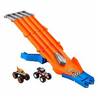 Hot Wheels Monster Trucks Racedown Destruction Track Set