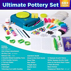 Neon Glow Pottery Studio