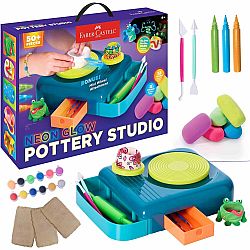 Neon Glow Pottery Studio
