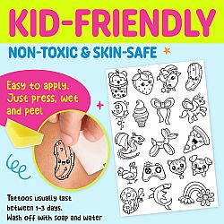 Mini Color-in Neon Tattoos