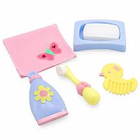 JC Toys 7-Piece Pink Baby Doll Bath Gift Set
