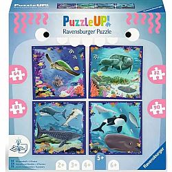 Puzzle Up! Ocean Life (64 + 72 + 81 + 90 Piece Puzzles)