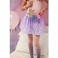 Purple Party Sequins Skirt (Size 4/6)