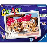 CreArt Paint by Number - Two Cuddly Cats