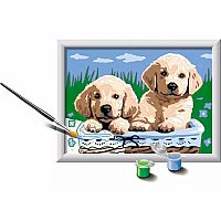 CreArt Paint by Number - Cute Puppies