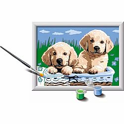 CreArt Paint by Number - Cute Puppies