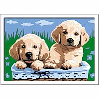 CreArt Paint by Number - Cute Puppies