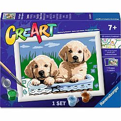 CreArt Paint by Number - Cute Puppies