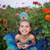 Pretty Peacock Dress & Headband