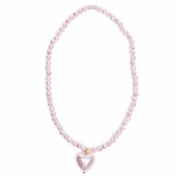 Pink Pearl Heart Necklace