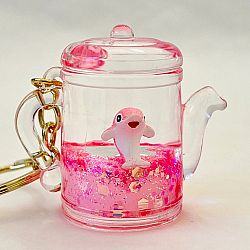 Pink Dolphin Floaty Key Charm