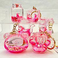 Pink Dolphin Floaty Key Charm