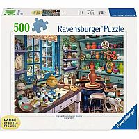 Pottery Studio Sanctuary - Large Format 500 Piece Puzzle