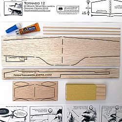 POWERUP 4.0 Tornado Updraft Balsa Wood Plane Kit