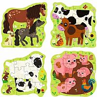 Puzzle Up! Farm Animals (4 + 6 + 8 + 10 Piece Puzzles)