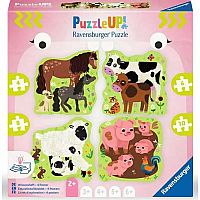 Puzzle Up! Farm Animals (4 + 6 + 8 + 10 Piece Puzzles)