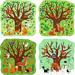 Puzzle Up! Four Seasons (12 + 16 + 20 + 24 Piece Puzzles)