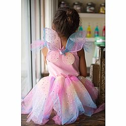 Rainbow Fairy Dress with Wings Size 3-4