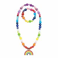 Double Rainbow Necklace + Bracelet