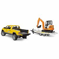 Ram Rental Truck w/Trailer & Excavator