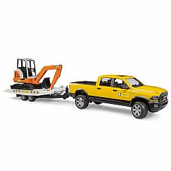 Ram Rental Truck w/Trailer & Excavator
