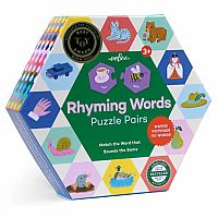 Rhyming Words Hexagon Puzzle Pairs